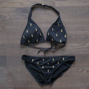 Polo by Ralph Lauren Black 2 piece bikini